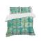 Designart 'Blue diamonds minimal geometric I' Geometric Bedding Set - Duvet Cover & Shams